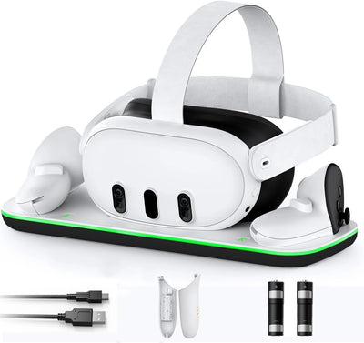 NexiGo Charging Dock for Meta Quest 3 - VR Charging Station with LED Light for Oculus Quest 3 