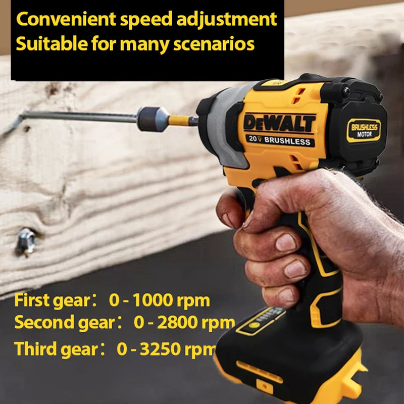 DEWALT DCF850 20V Impact Driver – 205NM Brushless Motor, Cordless Rechargeable Screwdriver, Electric Impact Drill Power Tool