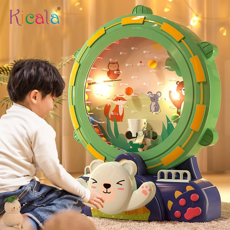 Kids Pick Up Bean Ball Game Machine - Interactive Lighting Scoring Toy, Parent-Child Puzzle Game, Educational Gift for Boys and Girls