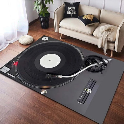 Disc Player Pattern Carpet Home Living Room Decoration Rug Bedroom Kitchen Bathroom Non-slip Floor Mat Hallway Balcony Doormat 