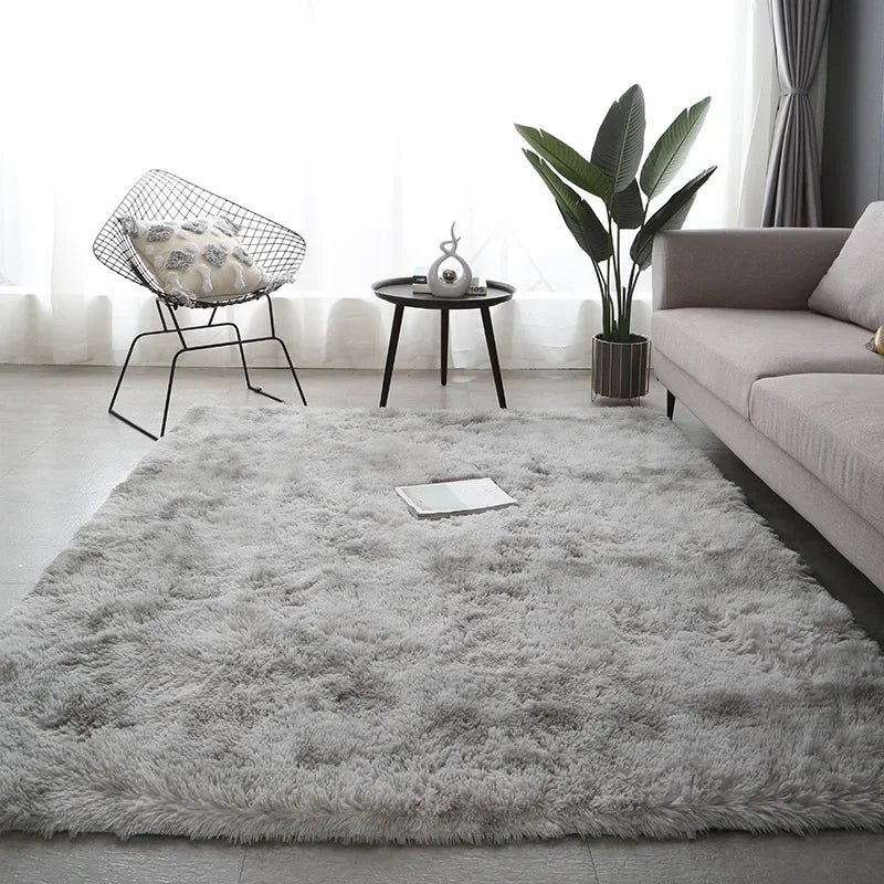 Gray Carpet for Living Room Plush Rug Bed Room Floor Fluffy Mats Anti-slip Home Decor Rugs Soft Velvet Carpets Kids Room Blanket 