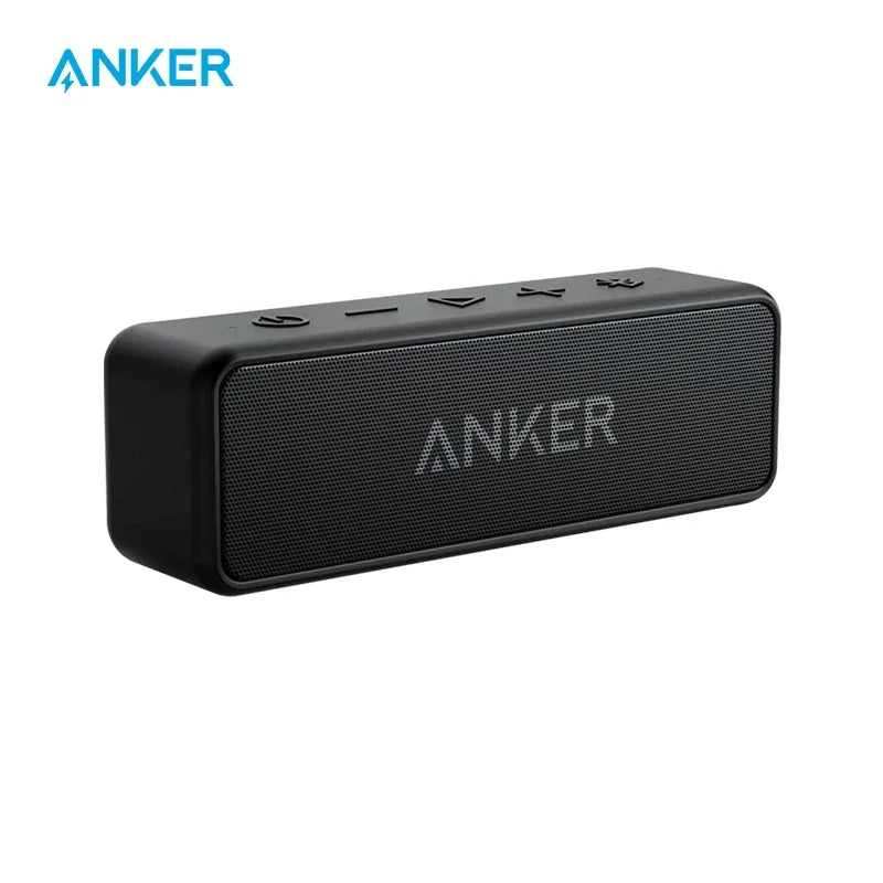 Anker Soundcore 2 Portable Wireless Bluetooth Speaker – Better Bass, 24-Hour Playtime, 66ft Bluetooth Range, IPX7 Water Resistance