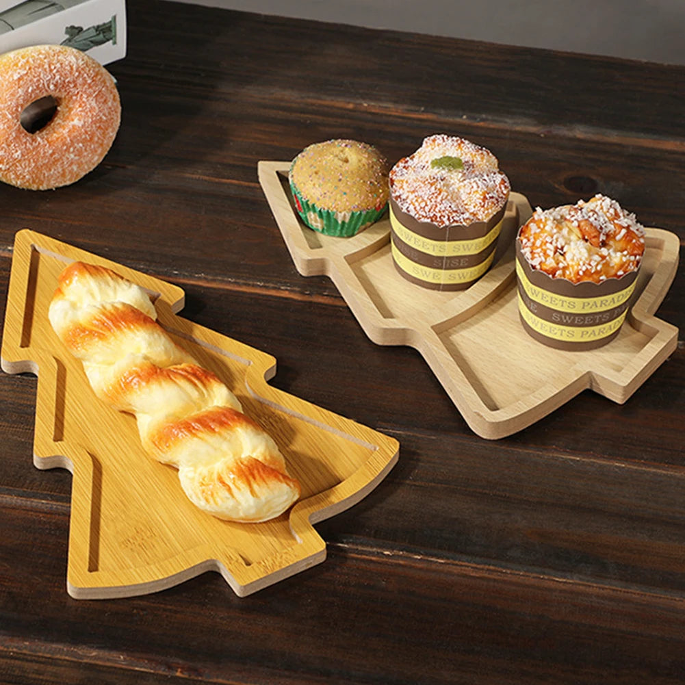 Christmas Tree Board Charcuterie Restaurant Dessert Board Christmas Tree Tray Plate for Food Appetizers Desserts Snacks Sushi 