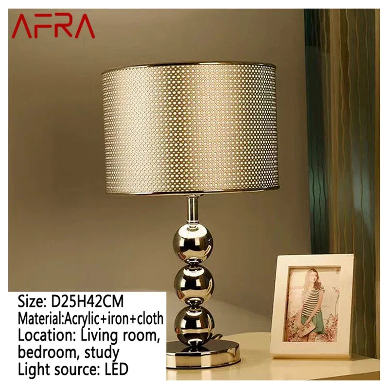 AFRA Nordic Modern Table Lamp – Luxurious Living Room, Bedroom, Study, LED Bedside Desk Light, Original Design 