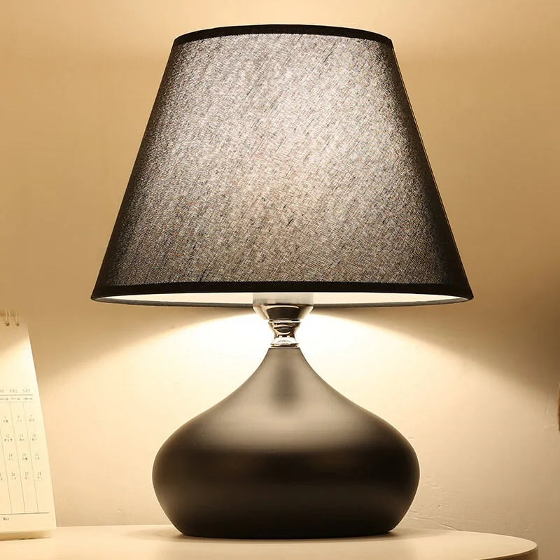 Modern Minimalist Table Light - LED Warm Desk Lamp with Touch Switch, Creative Bedside Lighting for Living Room & Study