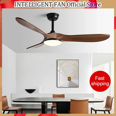 42/52/60 Inch Ceiling Fan – 3 ABS Blades, DC 35W Pure Copper Motor, with Remote Control and 24W LED Light, for Restaurant 