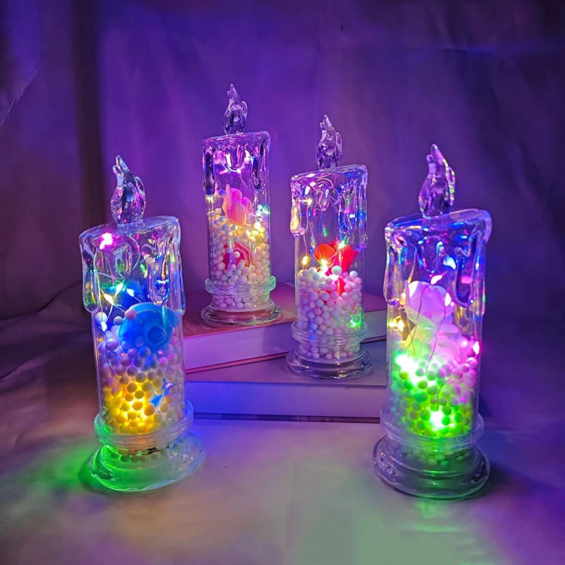 Colorful Electronic Candle Lights, Romantic Confession, Birthday Party, Christmas Atmosphere Decoratio