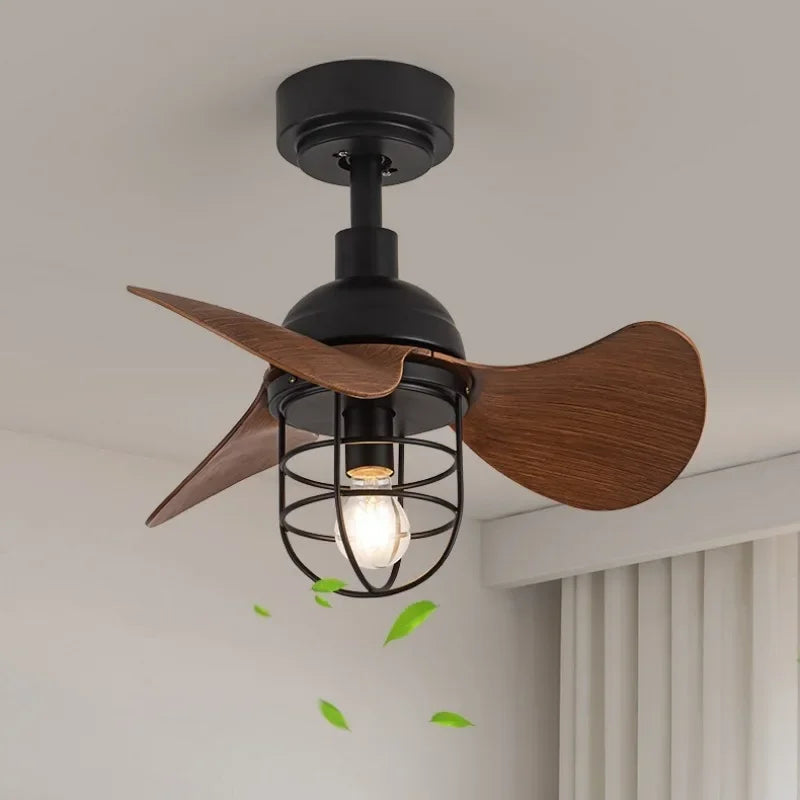 American Retro Fan Light – Ceiling Fan Light, Industrial Style, for Household, Restaurant, Balcony, Small Electric Fan