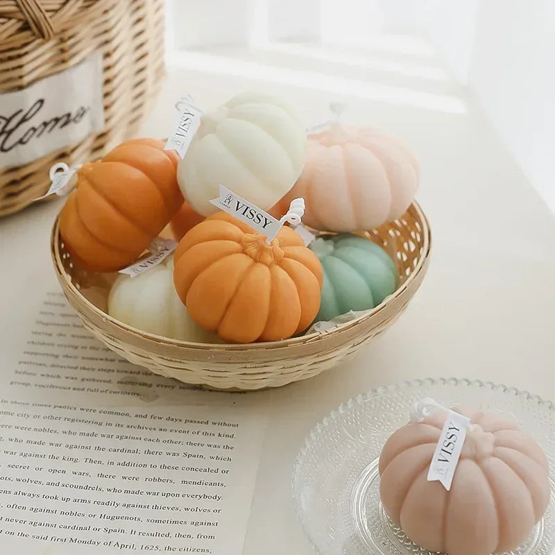 Pumpkin Shaped Scented Candle Thanksgiving Aromatherapy Halloween Holiday Party Home Decoration