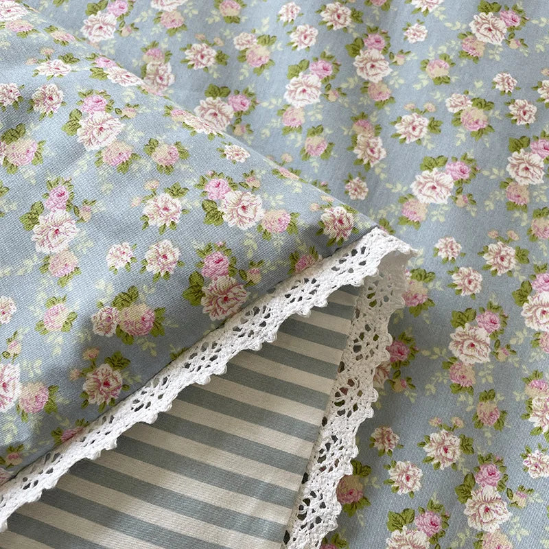 Pure Cotton Summer Cooling Duvet Four-Piece Set - Lace Soybean Fiber Airable Cover 