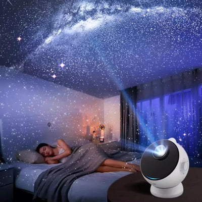 NEW Galaxy Starry Projector Night Light - 360° Rotation Planetarium with Bluetooth Speaker for Bedroom & Kids 