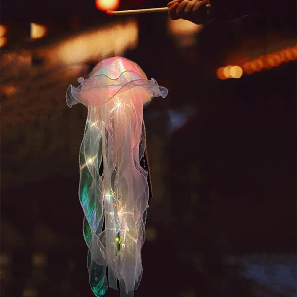 Jellyfish Lamp - Portable Flower Lamp for Girl's Room, Bedroom Night Light, Home Decoration