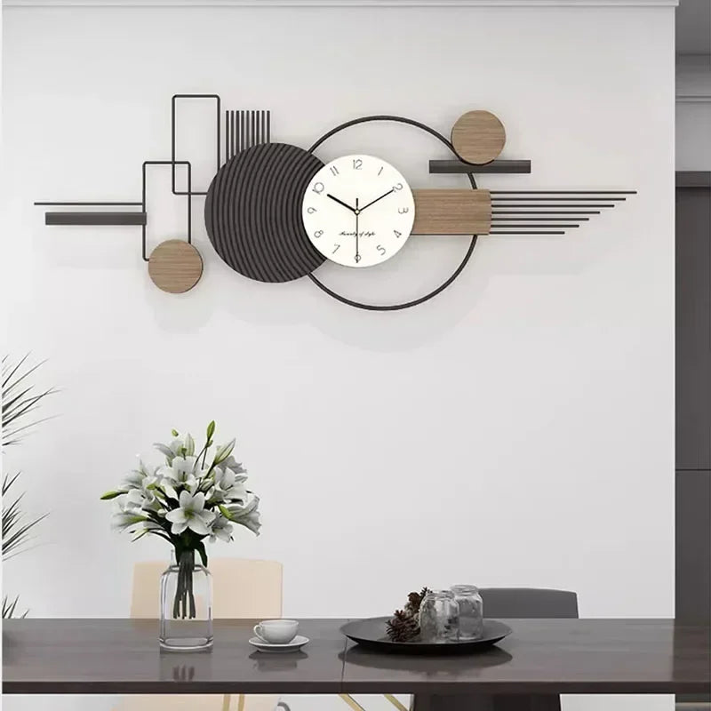 Luxury Aesthetic Large Wall Clock – Creative Big Size Design for Living Room & Restaurant Decor