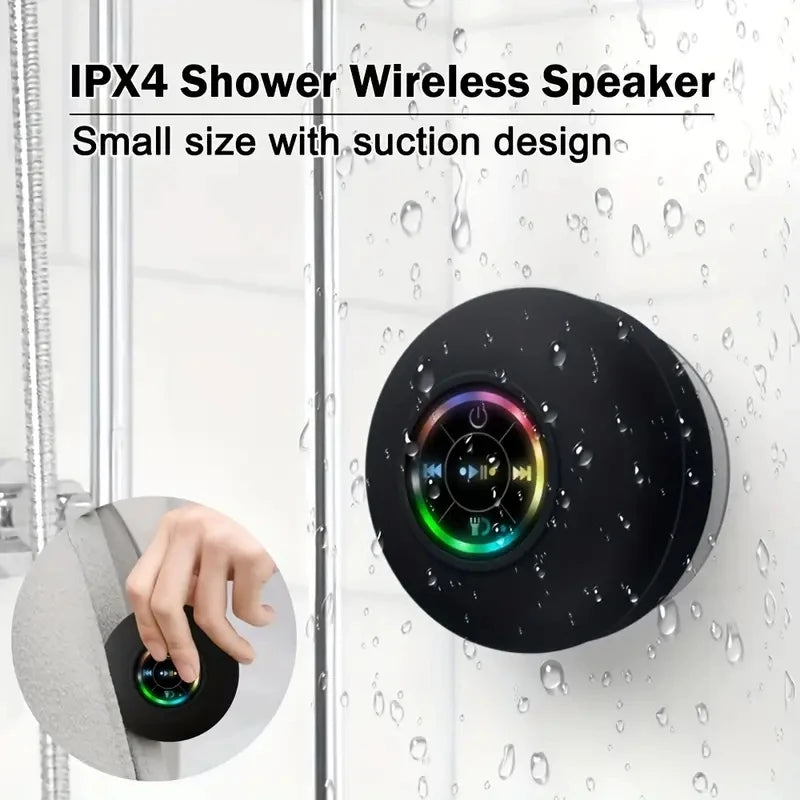 Bluetooth Portable Waterproof Speaker – Compact Bathroom Speaker with Suction Cup 