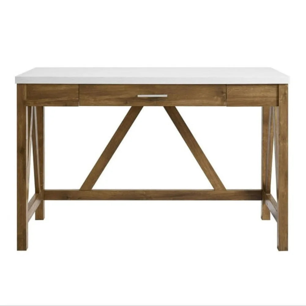 2023 New  Rustic Farmhouse Wood Computer Desk - Multiple Finishes