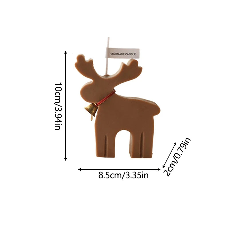 1pc Christmas Elk Shaped Scented Candles Fawn Fragrance Candle Aroma Candle DIY Home Party Tabletop Ornament Xmas Exquisite Gift 