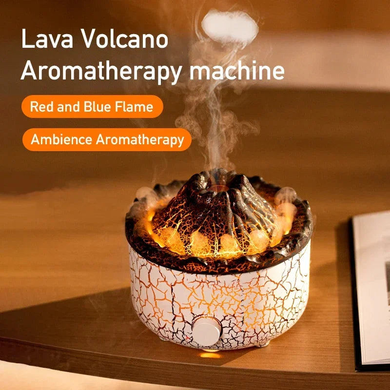 Volcano Aromatherapy Air Humidifier & Diffuser – 560ML Essential Oils Diffuser with Ultrasonic Technology and LED Light for Home