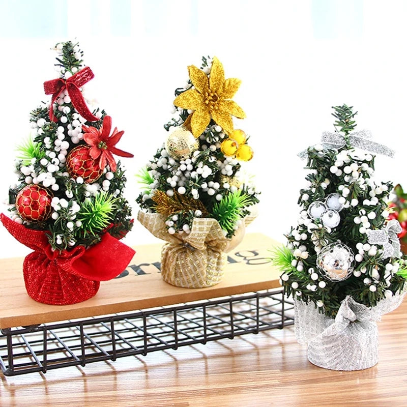 3PCS Christmas tree Mini Christmas tree Desktop decorations window decorations Christmas children's gifts Christmas decorations