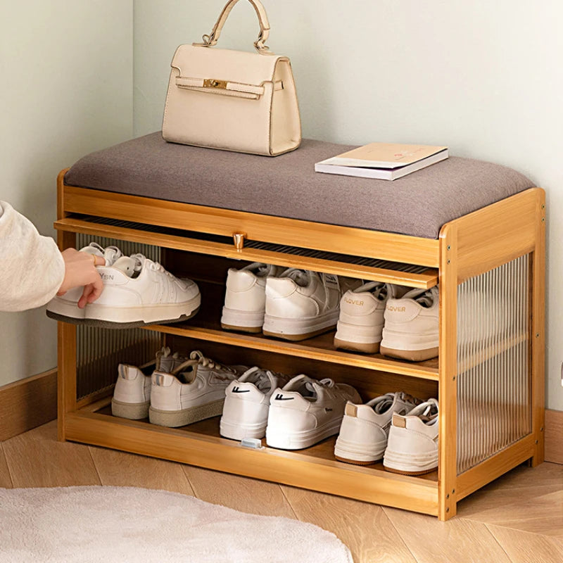 entrance hall shoe Cabinet living room shoe changing stool Nordic Indoor shoe rack modern hallway storage bench Home Furniture