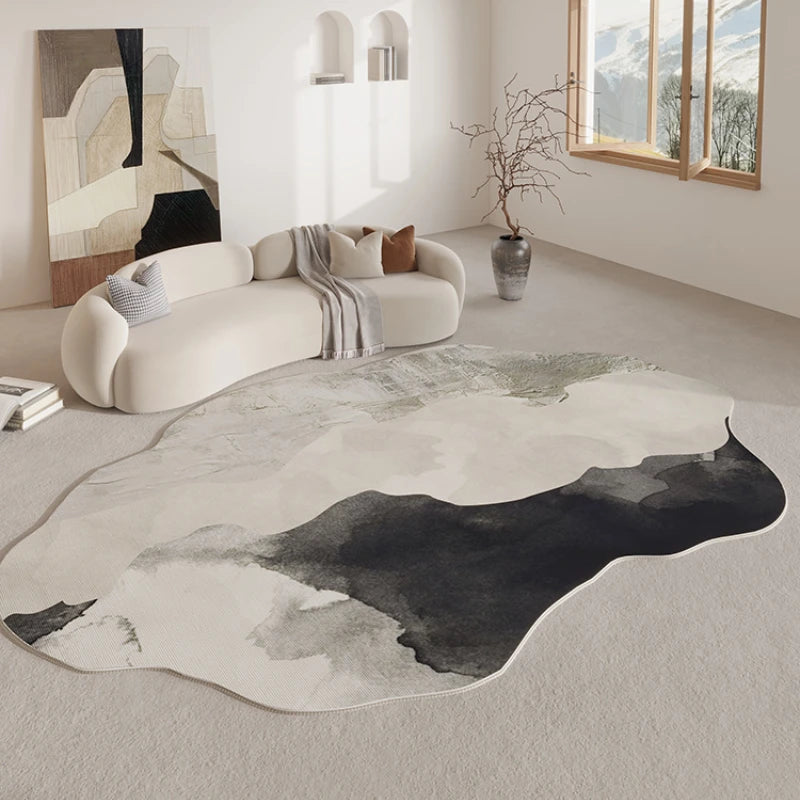 Luxury Retro Carpets for Living Room Irregular Shape Bedroom Decor Soft Carpet Modern Art Cloakroom Rug Thickened Anti-slip Mat 