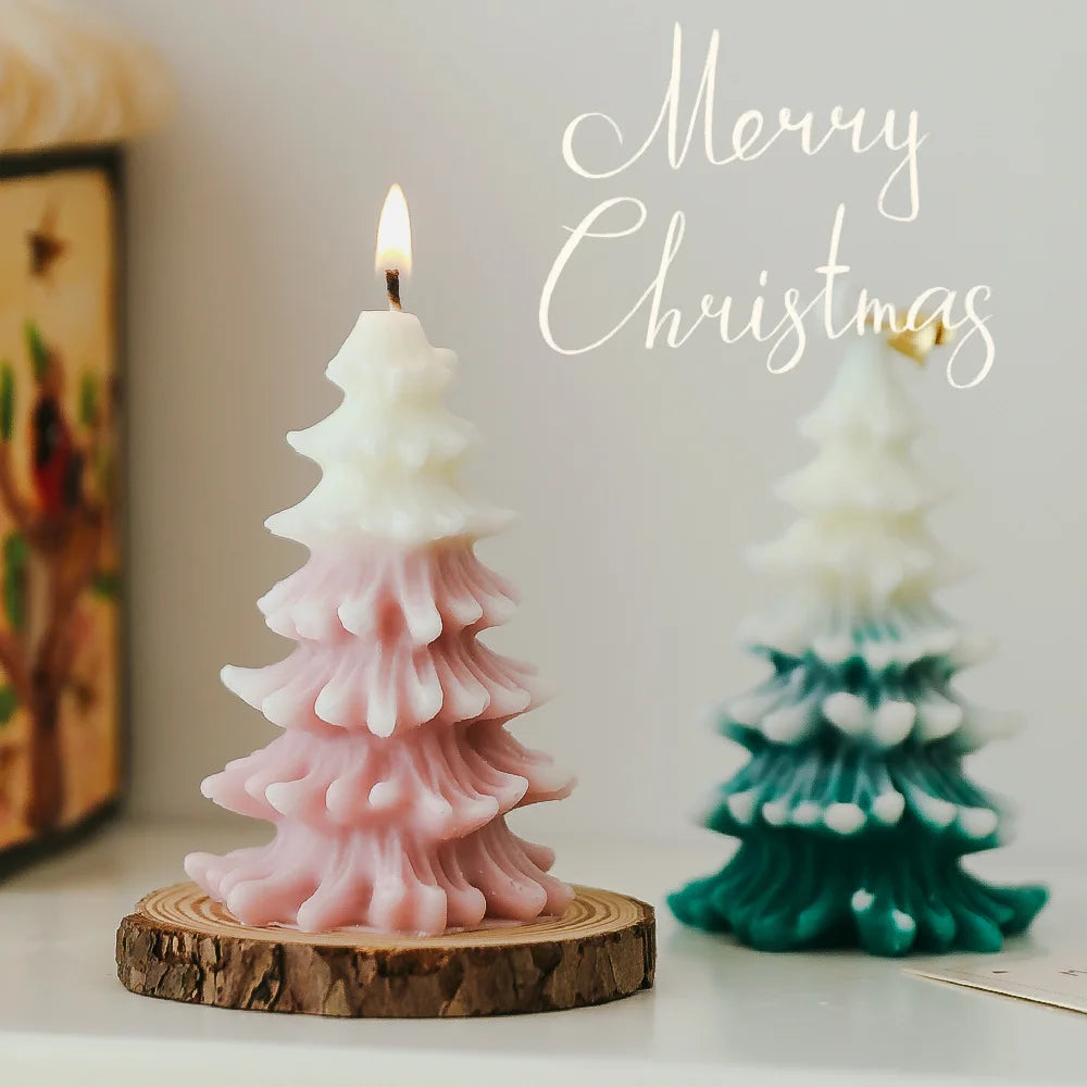 Christmas Tree Candles Scented Christmas Gifts Diy Decorated Christmas Candles Candles Home Decoration Candle Decor Birthday