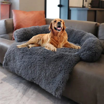 Removable Plush Pet Dog Bed Sofa for Large Dogs House Mat Kennel Winter Warm Cat Bed Pad Washable Dog Cushion Blanket Sofa Cover 