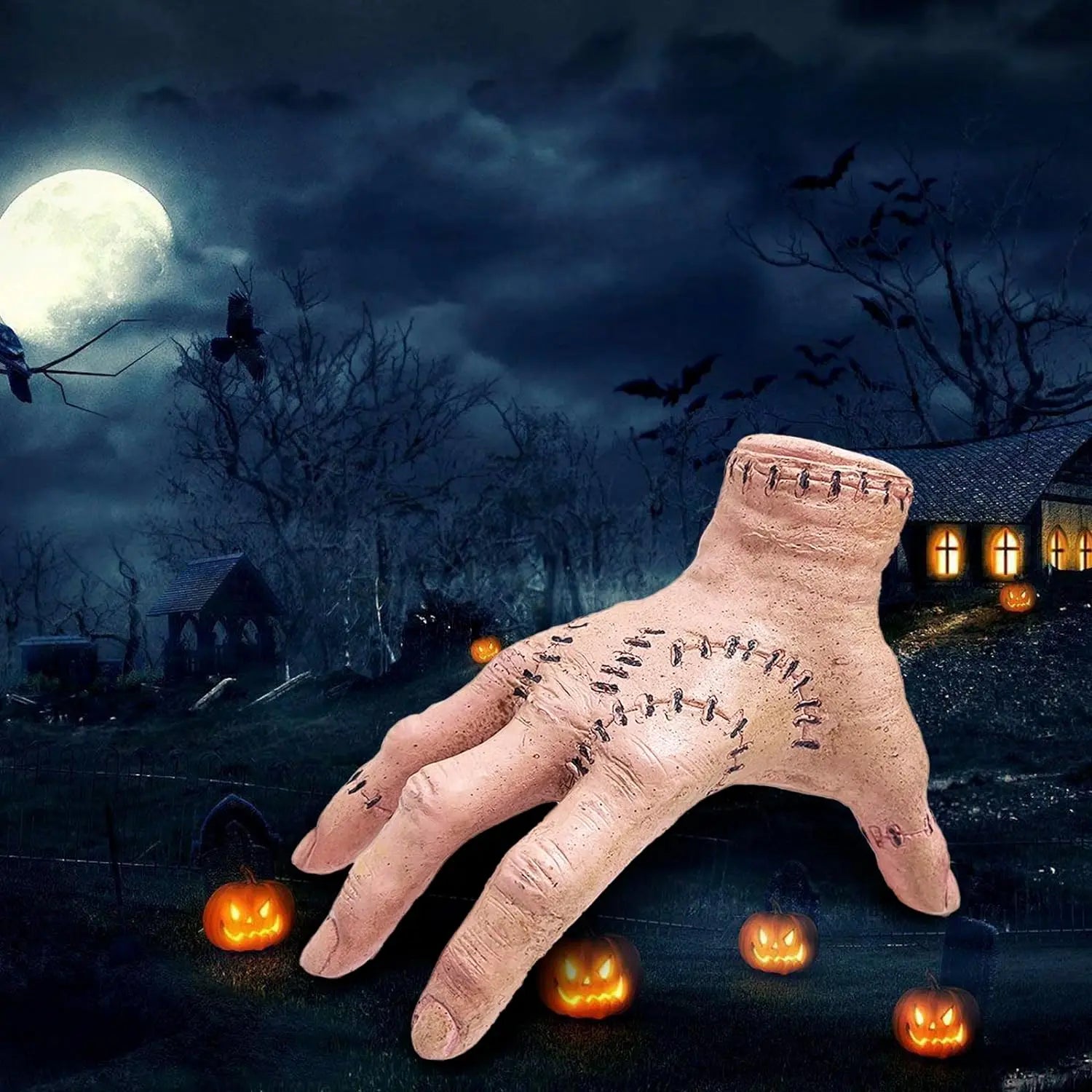 1-10PCS Halloween Horror Ornaments Broken Hand Wednesday Adams Hand Teen Scary Sculpture Halloween Tabletop Decoration