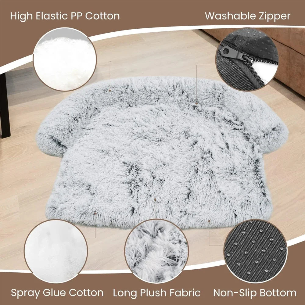 Removable Plush Pet Dog Bed Sofa for Large Dogs House Mat Kennel Winter Warm Cat Bed Pad Washable Dog Cushion Blanket Sofa Cover 