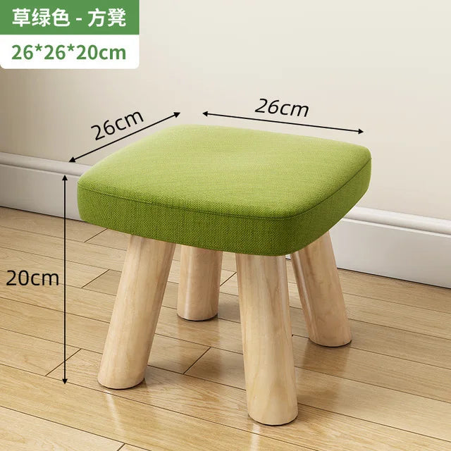 Living Room Furniture Solid Wood Leg round Stool Cute Stool Mushroom Stool Cartoon Creative Small Bench 