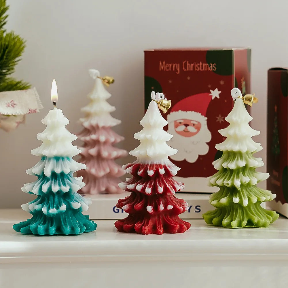 Christmas Tree Candles Scented Christmas Gifts Diy Decorated Christmas Candles Candles Home Decoration Candle Decor Birthday