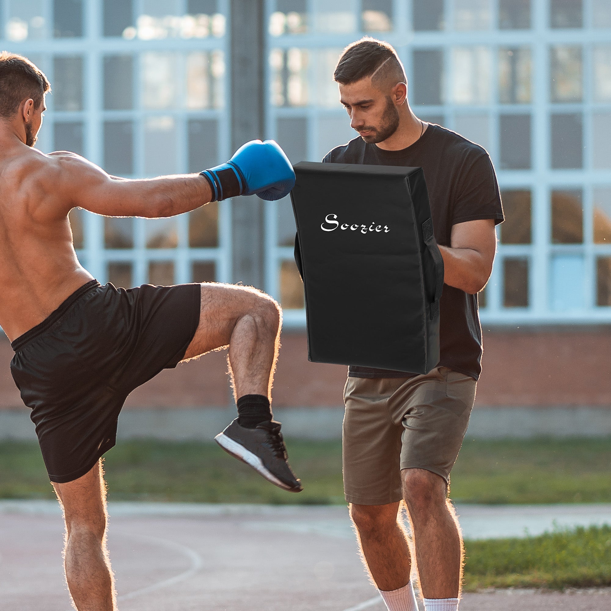 Soozier Kick Shield Curved Muay Thai Boxing Pad for MMA Taekwondo Krav Maga Martial Arts Karate Training 