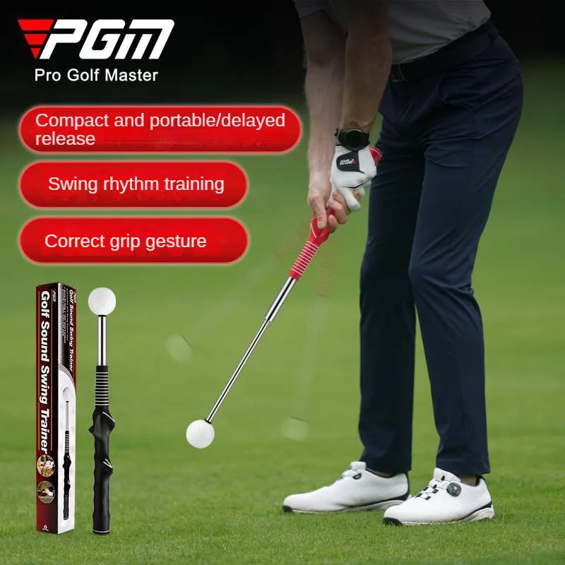 PGM Golf Retractable Swing Practice Stick - Indoor Golf Sound Assistant, Practitioner Tool (HGB022)