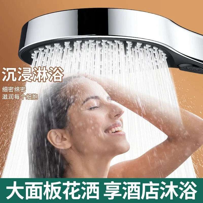 2024 New 15CM Large Panel High Pressure Shower Head 3 Modes Water Saving Spray Nozzle Rainfall Faucet Tap Bathroom Accessories