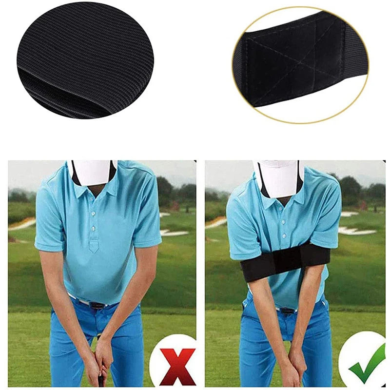 Hot Sale Professional Elastic Golf Swing Trainer - Arm Band Belt Gesture Alignment Training Aid