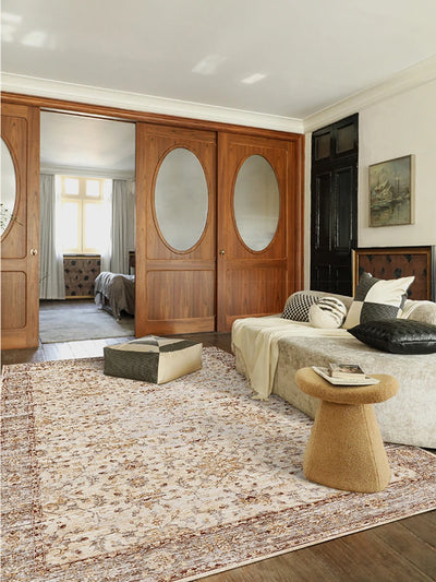 Retro Art Persian Carpet Comfortable Refreshing Bedroom Rug Luxury Living Room Decoration Large Area Carpets Balcony Rugs Tapete 