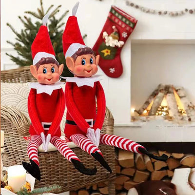 Christmas Plush Leg Elf Doll Ornaments Boys and Girls Elf Toy Dolls New Year Home Decorations Christmas Tree Ornaments 