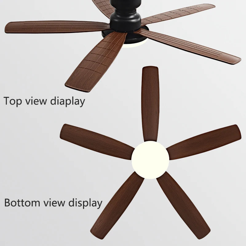 72-Inch Low Floor Ceiling Fan Light – 2023 New Style, Restaurant & Living Room, Strong Winds, With Fan Chandelier, 110V/220V