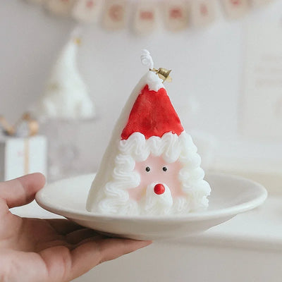 Santa Claus Aromatherapy Candle Handmade Christmas Souvenir Cake Shape Fragrance Candle 