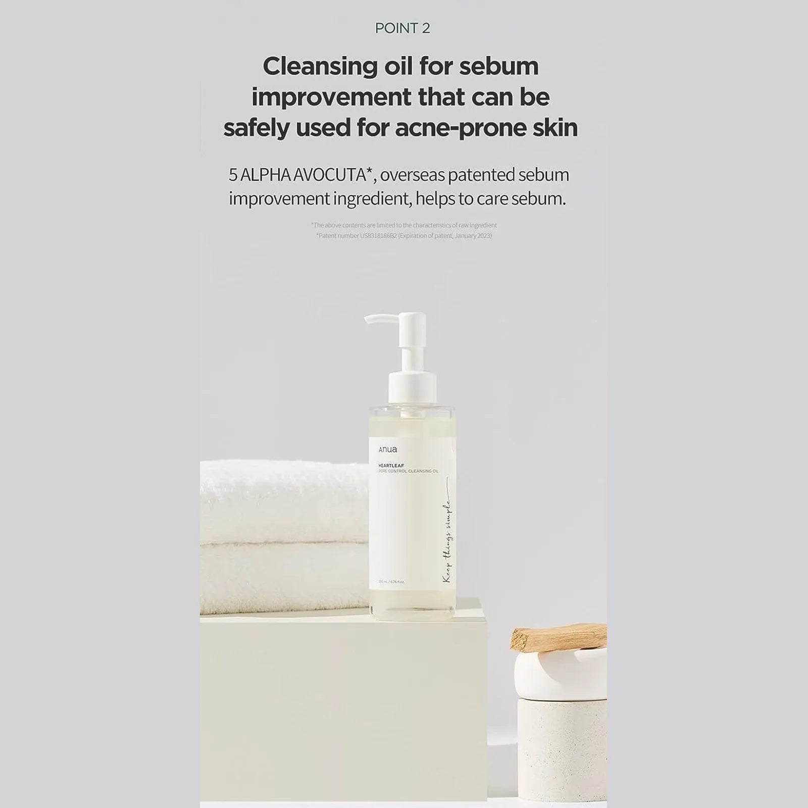 6.76 Fl Oz 200ml Pore Control Cleansing Oil  Facial Cleanser Pore Control Deep Cleansing Daily Makeup Remover Korean Skin Care 