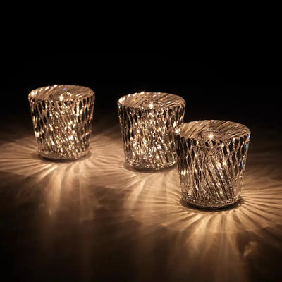 USB Rechargeable Romantic Atmosphere Bedside Night Lamp – Luxury Touch Control Crystal Lamp, Cordless Table Lamp 