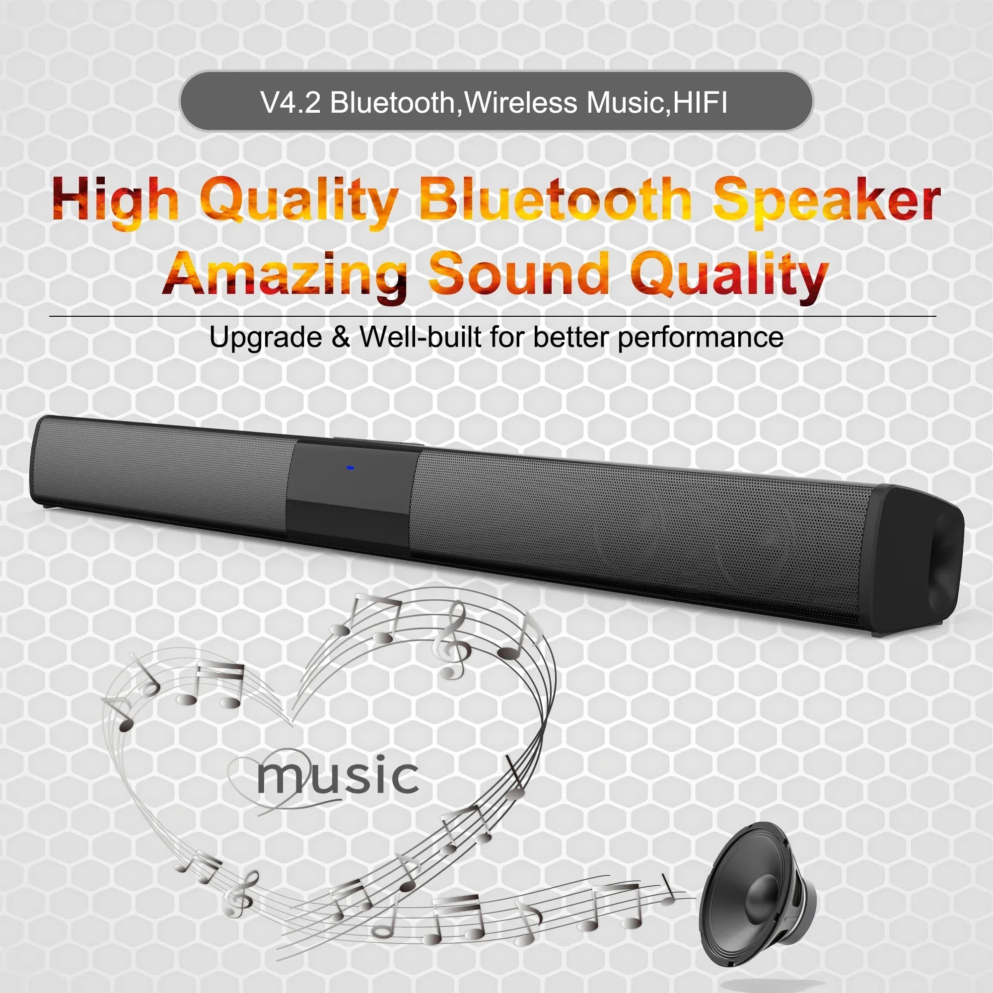 Home Theater Sound System - Bluetooth Speaker, Computer Speakers, TV Soundbar, Subwoofer, Radio Music Center, Boom Box Column 