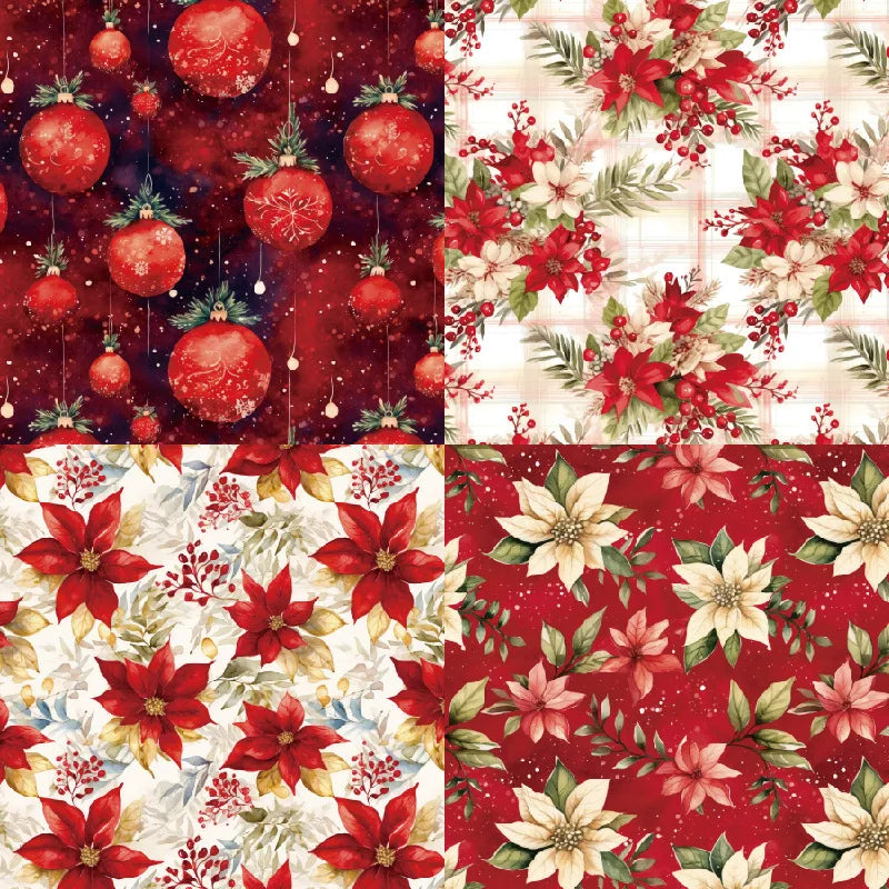 KLJUYP 24 sheets 6"X6" Christmas Biscuits Paper Scrapbook paper Scrapbooking patterned paper pack DIY craft Background paper 