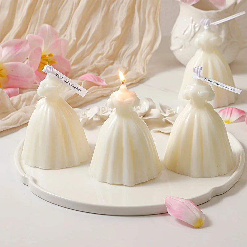 Creative Design For Wedding Dresses Home Decoration Aromatherapy Wax Candle Christmas Gift Candle Gift Fragrance