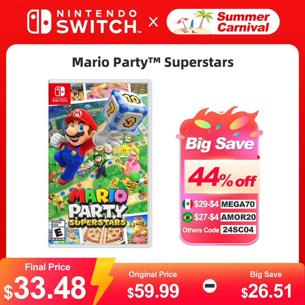 Mario Party Superstars - Nintendo Switch Game Card | Official Original Physical Edition | Party Genre for Switch OLED & Lite 