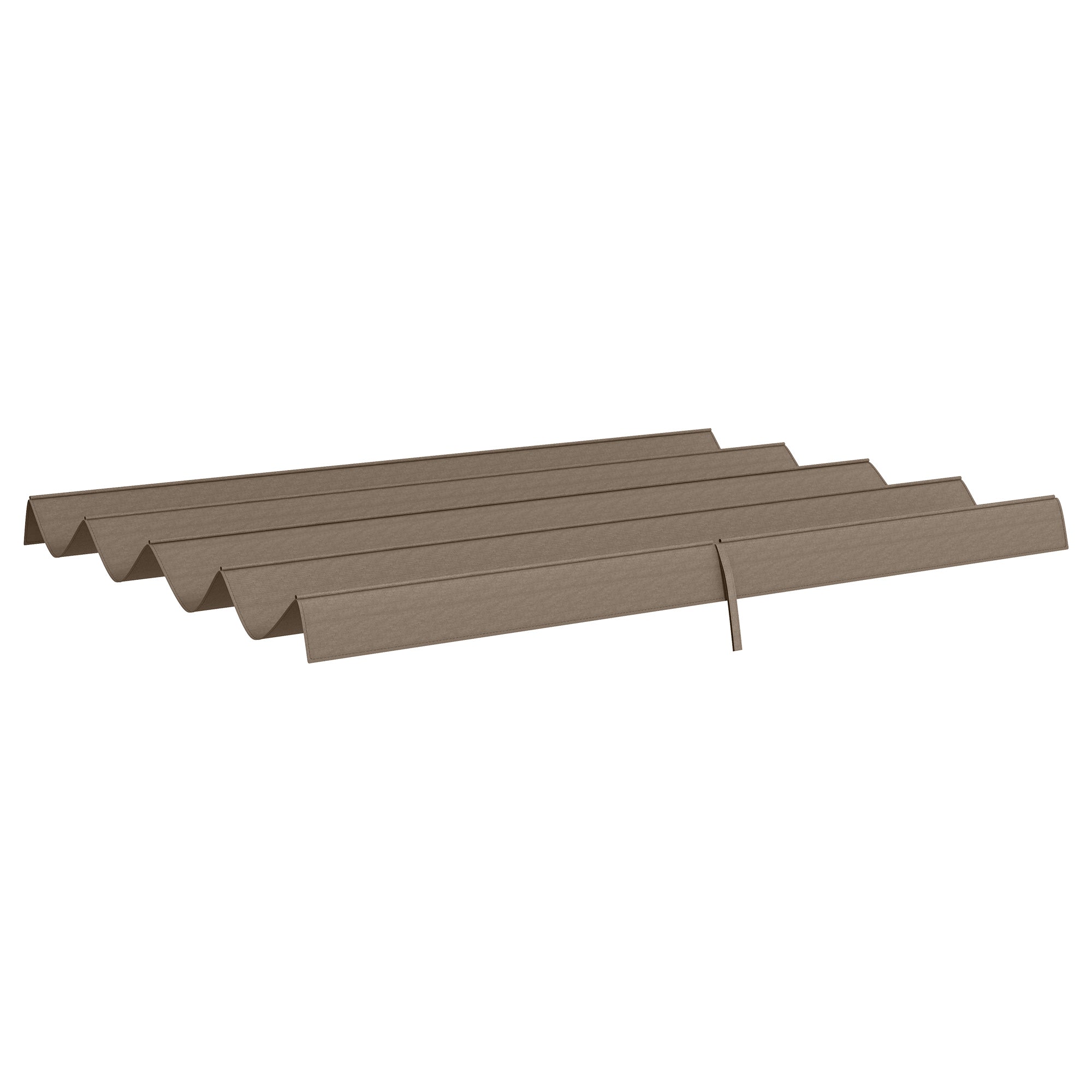 Outsunny Pergola Canopy, Retractable Sun Shade Cover for 9.8' x 7.1' Pergola, UV30+ Protected, Coffee 