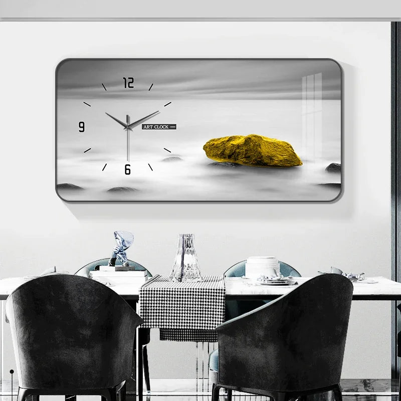 Living room home fashion decoration wall clock modern minimalist restaurant decoration painting table hanging wall mute clock 