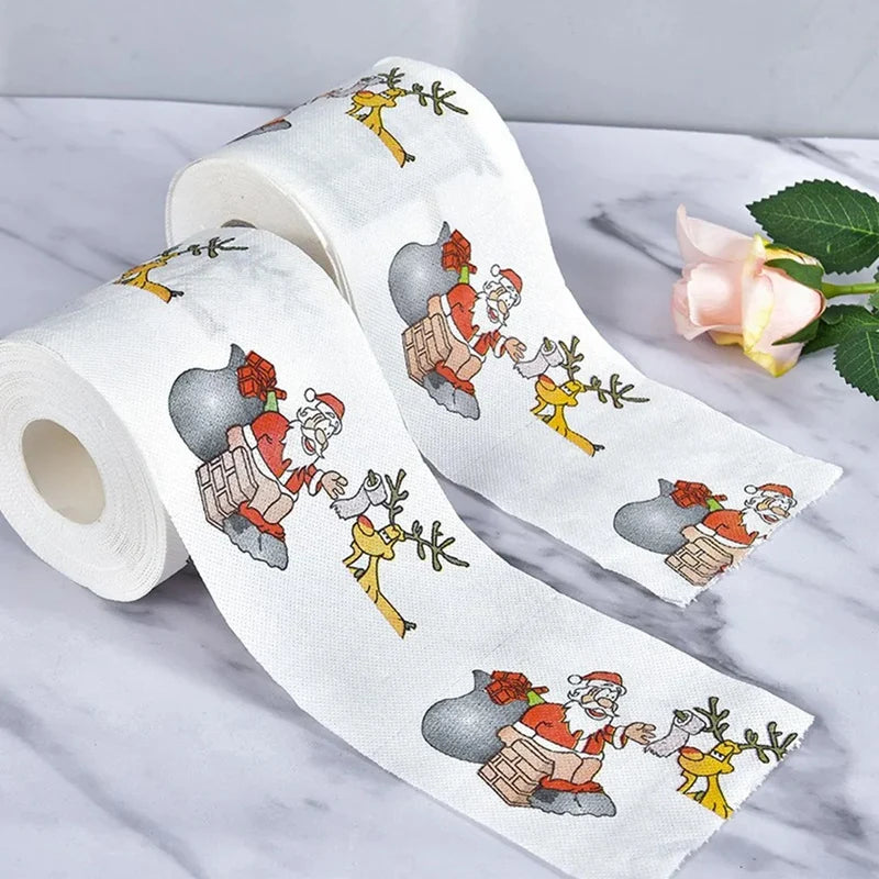 Christmas Santa Claus Bath Toilet Roll Paper Merry Christmas Decoration For Home 2024 Xmas Decor Navidad Natal New Year Gift 