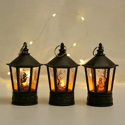 Halloween Decoration Electronic Candle Light Retro Pumpkin Witch Human Skeleton Night Light LED Lamp Halloween Decoration 2023 