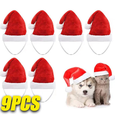 Christmas Pet Cat Dog Santa Hat Pet Costume Ornaments   Christmas Party Pet Supplies Cosplay Hat  Christmas Decoration 