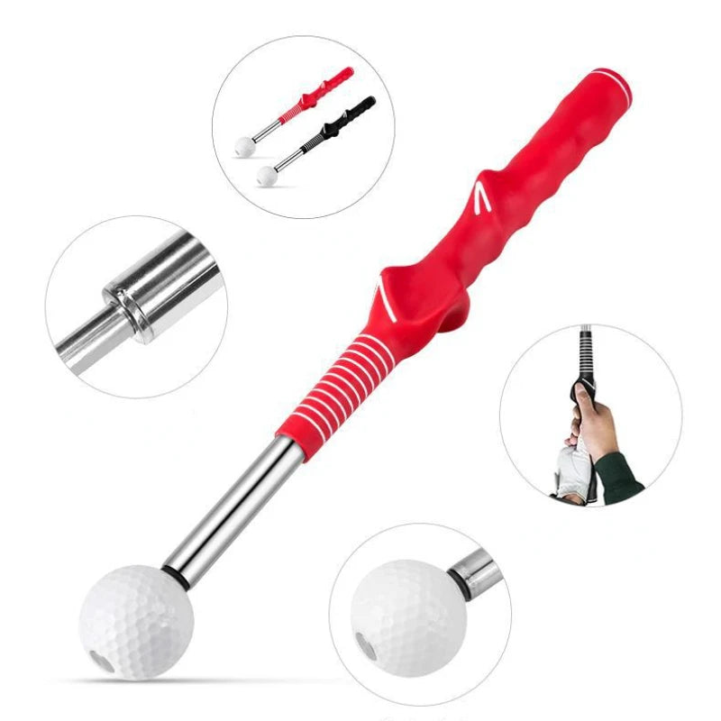 PGM Golf Retractable Swing Practice Stick - Indoor Golf Sound Assistant, Practitioner Tool (HGB022)